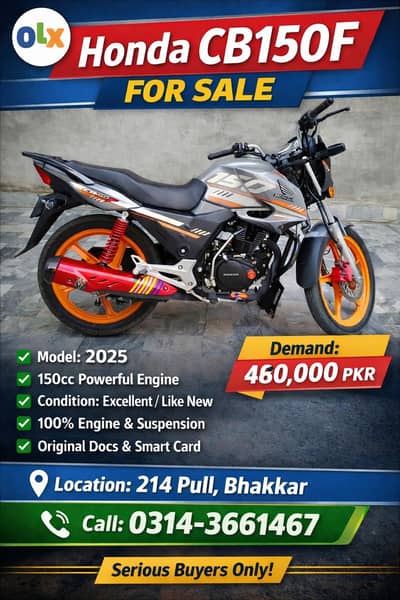 Honda CB 150F Bike for sale (O3143661467)
