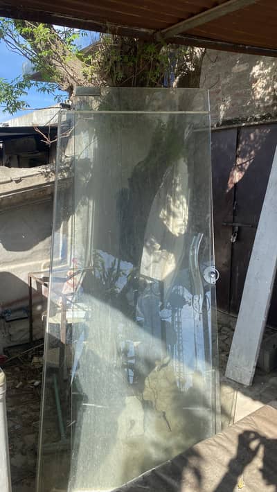 6ft x 5.5ft Frameless Glass Door with Handle & Lock – Slightly Used