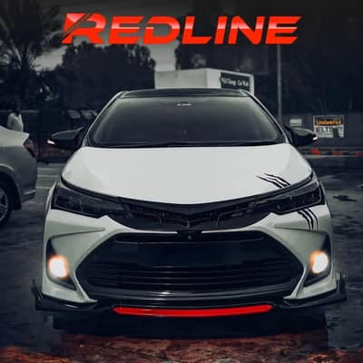 front splitter with red lip