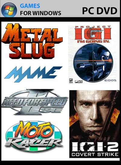 Old pc games CD. IgI 1 and 2,Metal slug,mame 32,nfs2,motoracer