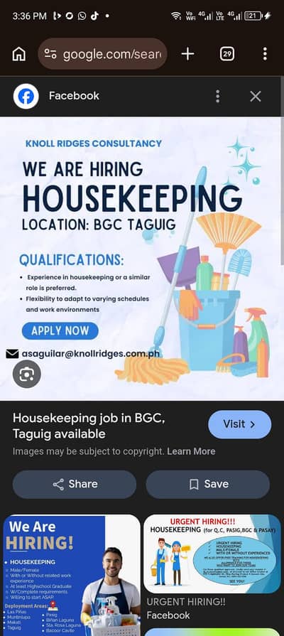 housekeeping Job