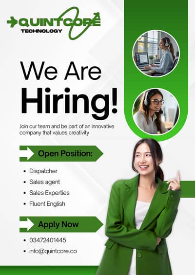 we are hiring sales agent