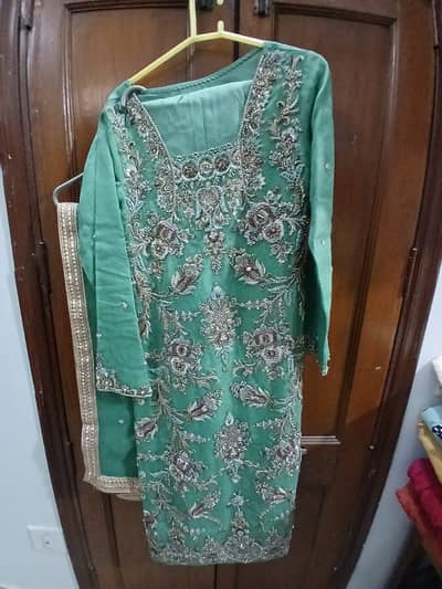 sky blue  Embellished Bridal Dress (Semi-Stitched)|for sale