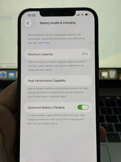 iPhone 12 Pro Max 128GB PTA Approved. 91 Battery Health