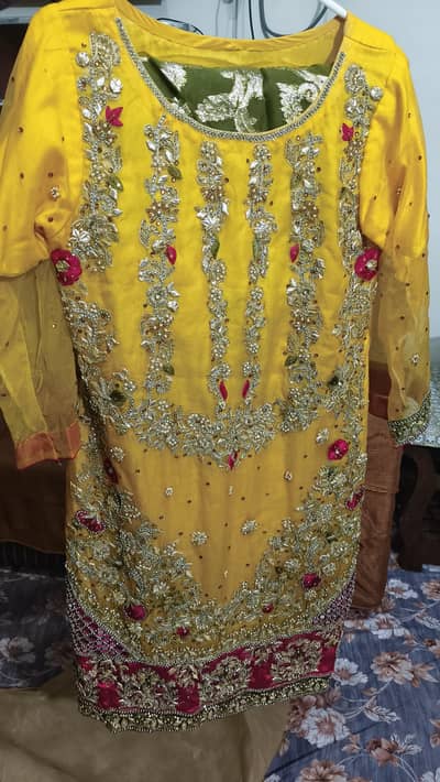 shirt , shalwar organza , dupatta shafoon