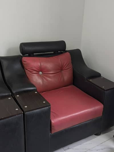 Sofa set 3 seater leather poshish