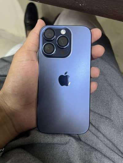 iPhone 15 pro nonpta jv blue titanium lush condition