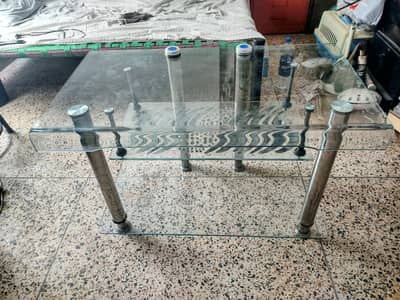 GLASS WALL SIDE/CENTER TABLE