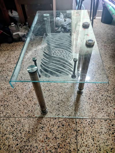 GLASS WALL SIDE/CENTER TABLE