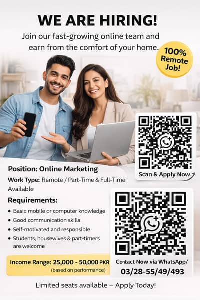 Full Time Job || Part Time Job || Home Base Job || Online Jobs