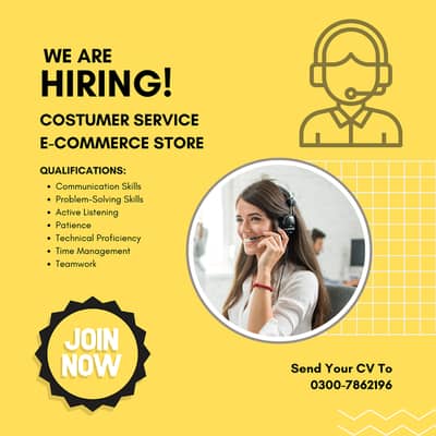 Hiring: Female E-Commerce Customer Support Executive 