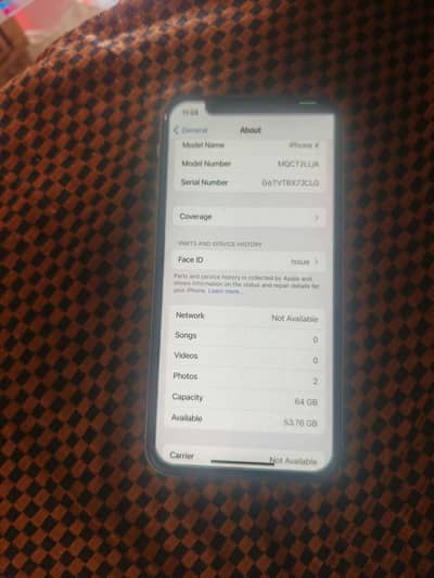 iPhone X GB 64 condition 10/9 bypass