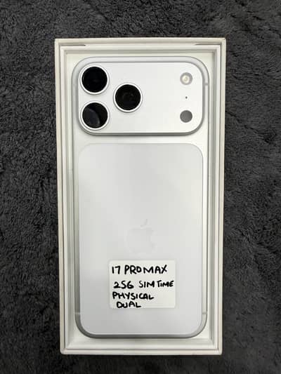 IPHONE 17 PRO MAX 256 GB CH PHYSICAL DUAL 19 C NON PTA SIM TIME