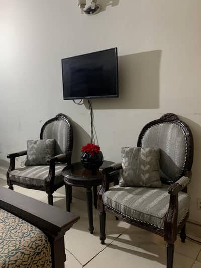 Two sofa chairs | Sofa Chairs | Sheesham | Chairs with table