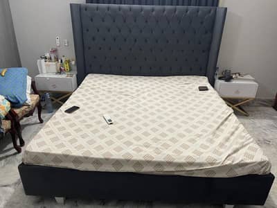 King size bed, side drawers,dressing table and triple almirah