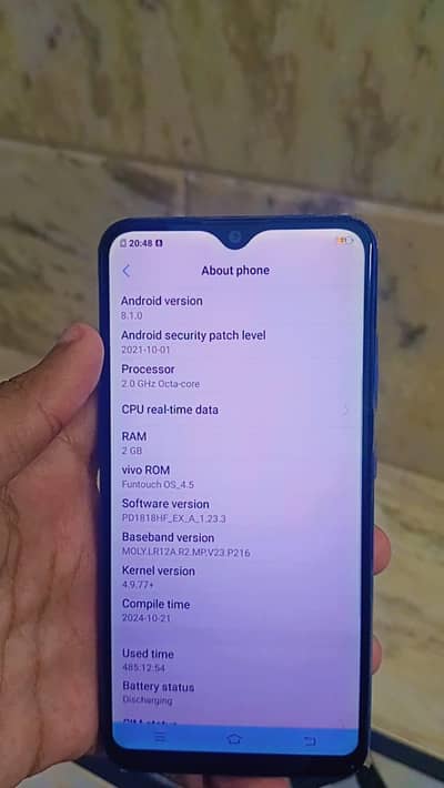 vivo y85 argent sell all ok he