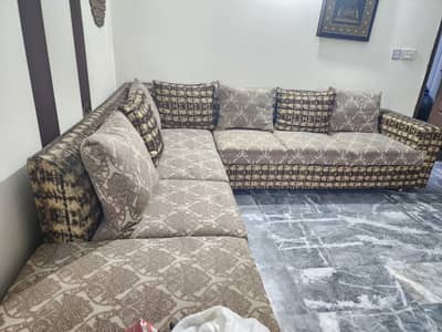 slightly used L sofa  7 seater