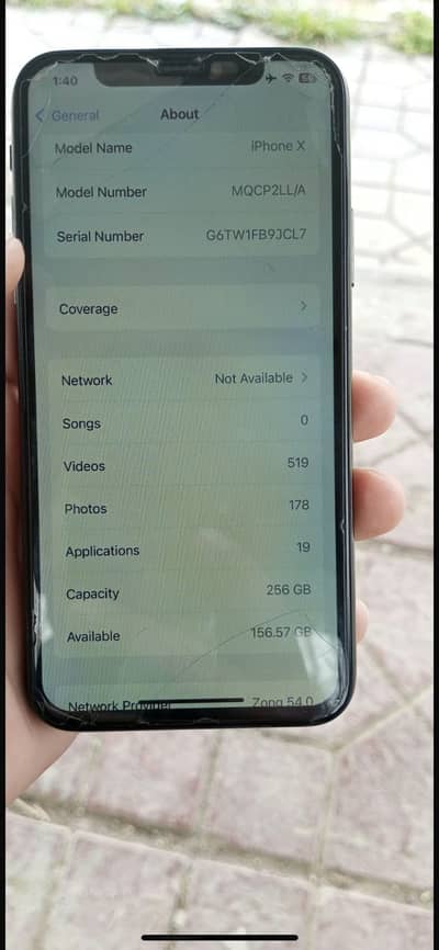iPhone X non pta 256gb scom sim working all ok