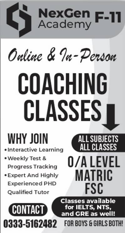 O/A level Biology Tutor (PhD) Available in F-11