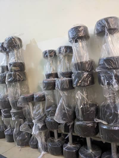 High Quality New Rubber Coated Dumbbells