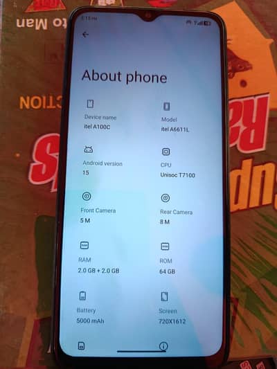 Itel A6611L.  4 64.12 month warranty