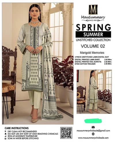 Ladies 3 Piece Suit Unstitched | Fancy Dress |Party Wear & Casual Suit