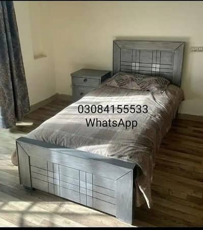 Single Bed/Single Bed Set/Wooden Single Bed/single bed poshish bed