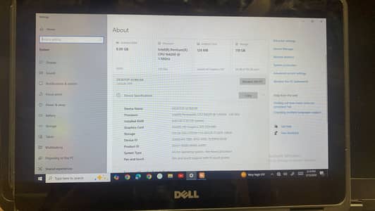 TOUCH SCREEN Latitude 360 Rotate CPU N4200 @1.10GHz SATA 128GB RAM 8G