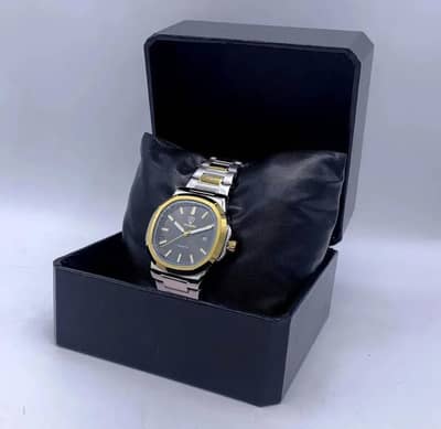 Branded watches are available