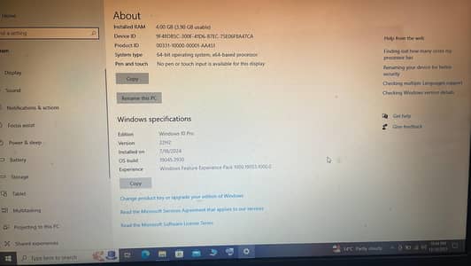 Toshiba satellite pro  windo 10 pro
