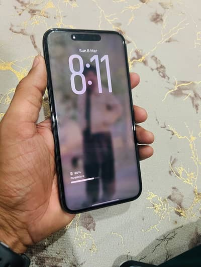 15 pro max black color 10/10 condition box available