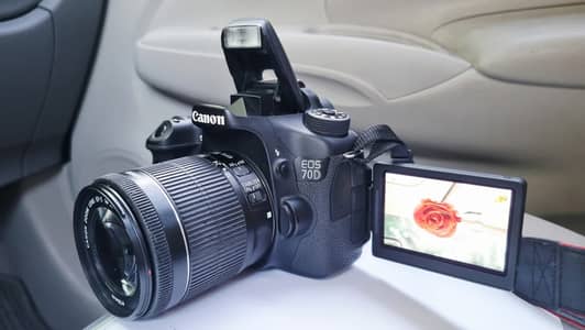 Canon 70d with three lens dslr camera