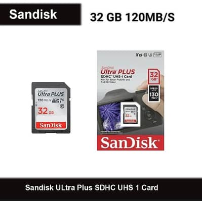 2 × Sandisk 32 GB Cards 120 MB/S