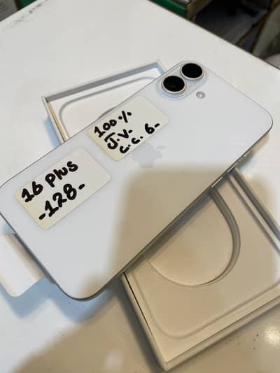iPhone 16 plus white 6 cycle brand new fone