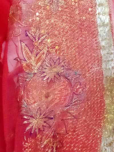 BRIDAL SARHI. . . . ORANGE AND RED