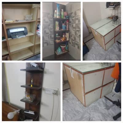 RAGS/ORGANIZER/ WODDEN WALL-MOUNTED SHELF