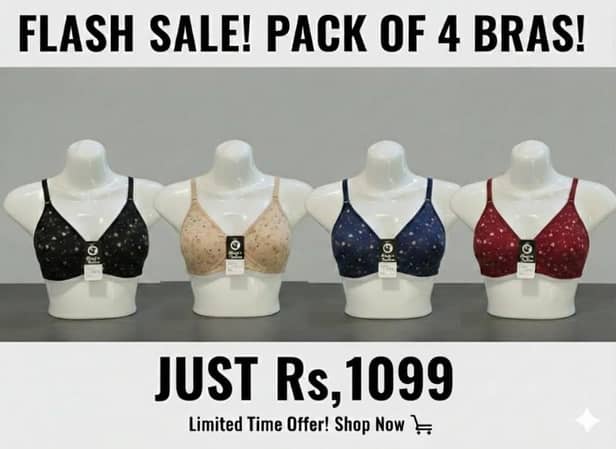 Premium Printed Jersey Bra – Soft, Stylish & Everyday Comfort (flash sale)