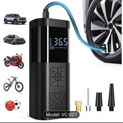 Portable Air Compressor with Digital LCD Display -Sports Fast