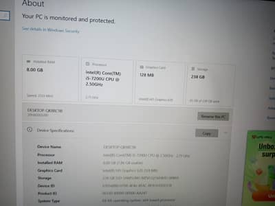 Lenovo T570 i5 7th gen