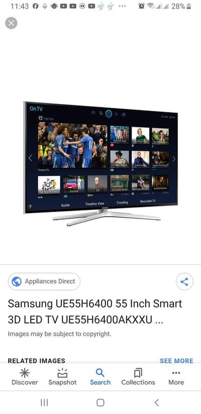 Samsung 3d H6400 Orignal led tvs