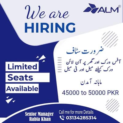 Full Time , Part Time, Home Base job