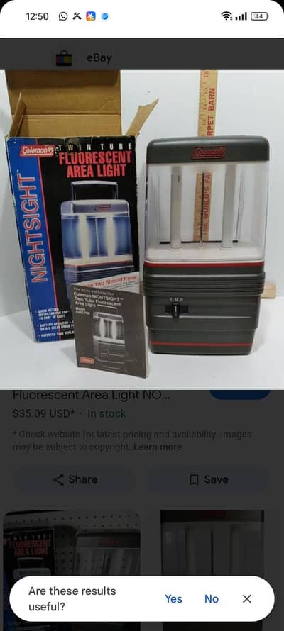 COLEMAN RECHARGEABLE LANTERN