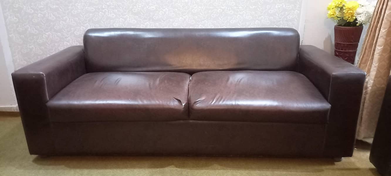 Leather sofa set 0