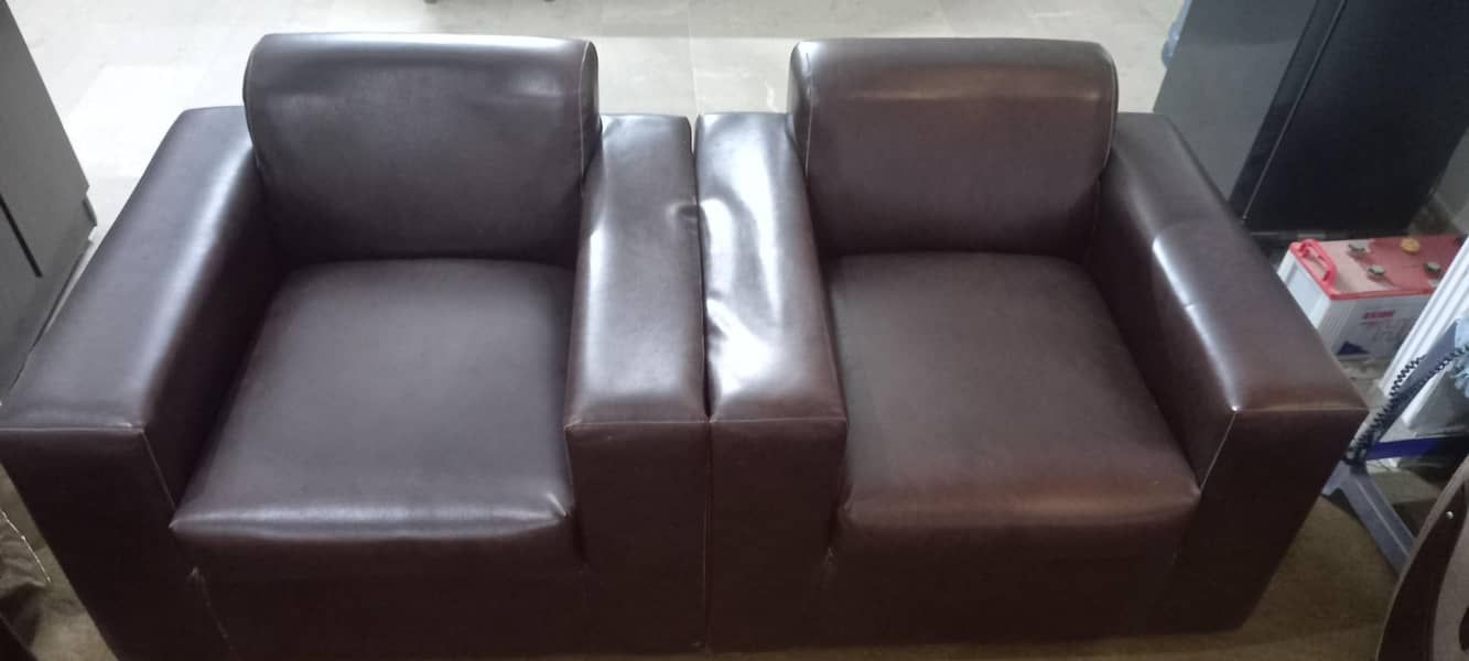 Leather sofa set 1