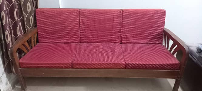 Wood sofa set
