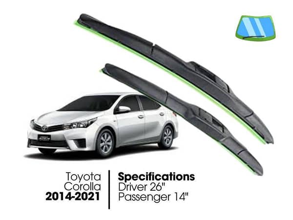 Hydrophobic Silicon Viper Blade Complete Set for Toyota Corolla 2014-2021