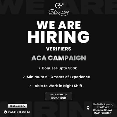 We are Hiring Call Centre Agents (CSR's & Verifiers, Night Shift)