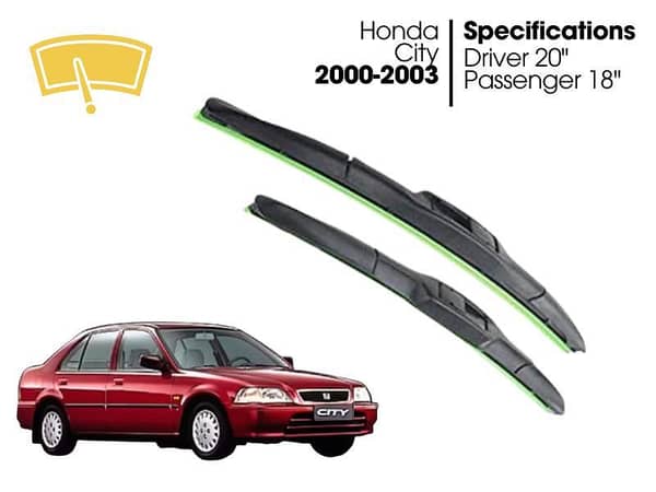 Hydrophobic Silicon Viper Blade Complete Set for Honda City |  2000-2003