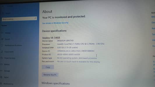 Dell vastro 14 with 5100 core i7 with 7th gen