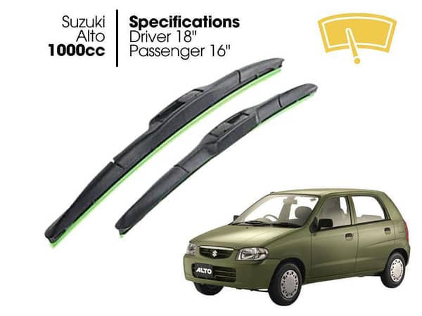 Hydrophobic Silicon Viper Blade Complete Set for Suzuki Alto old | 1000cc